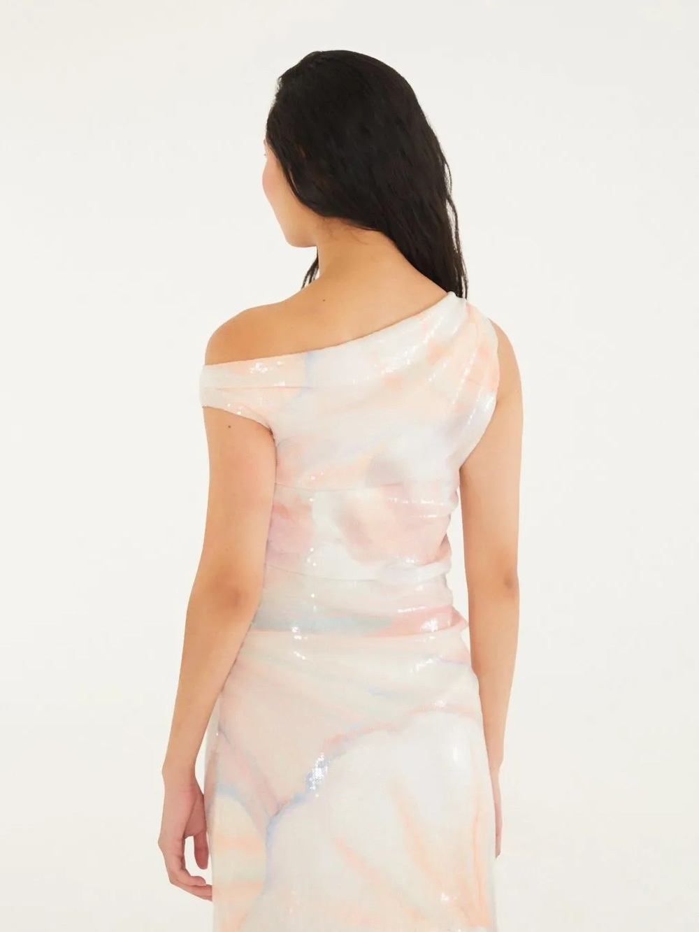 NWT Farm Rio Iridescent Sequin One-Shoulder Mini Dress size XL - Picture 4 of 5